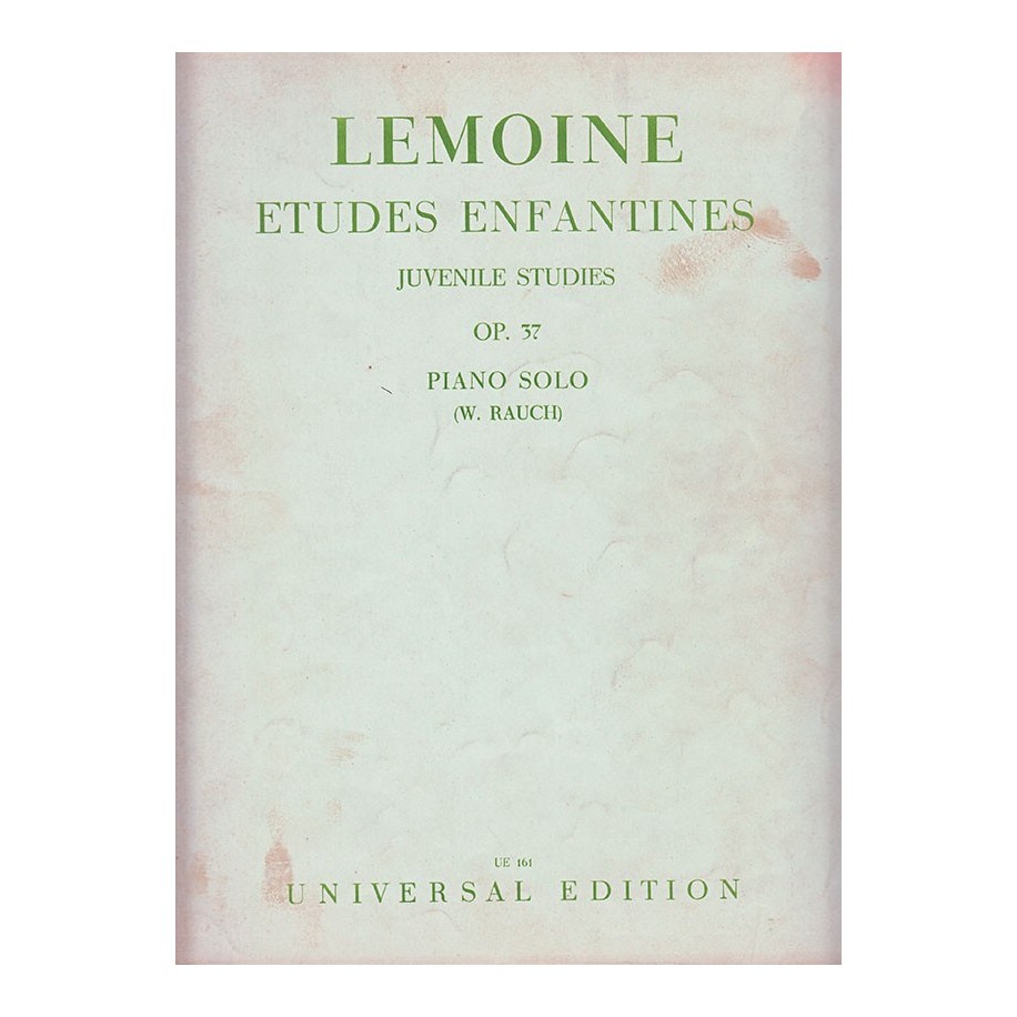 Lemoine Etudes Enfantines Op37 Universal Edition Piano Solo