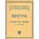 Schirmer's Bertini Op29 Twenty Four Studies For The Piano