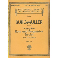 Schirmer's Burgmuller Op100 Twenty Five Easy And Progressive Studies 1930