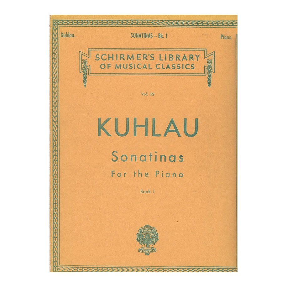 Schirmer's Kuhlau Sonatinas Book 1 Vol 52